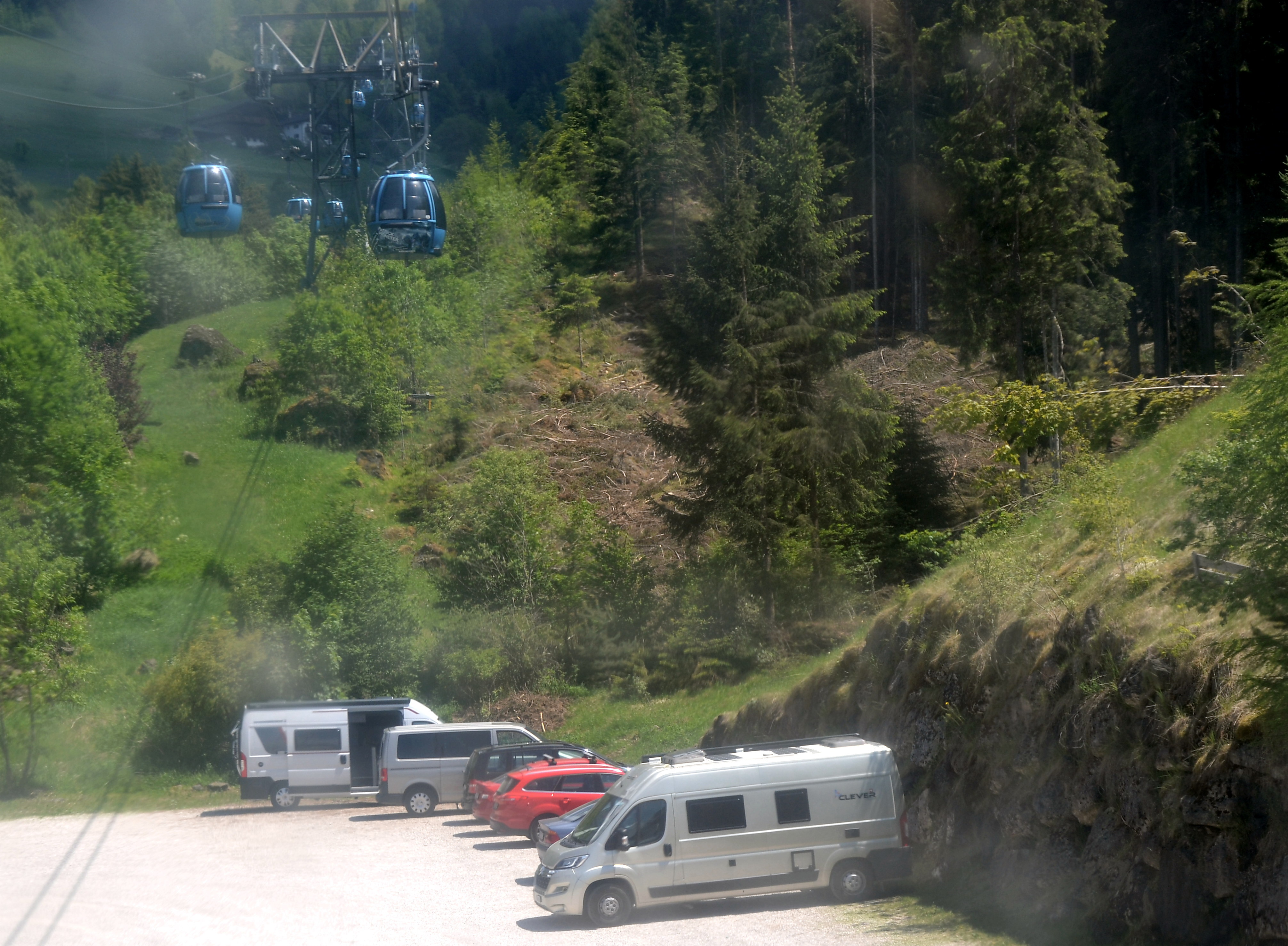 jetzt fahren wir auch auf die Seiser Alm, auf 1825 m ü.M.