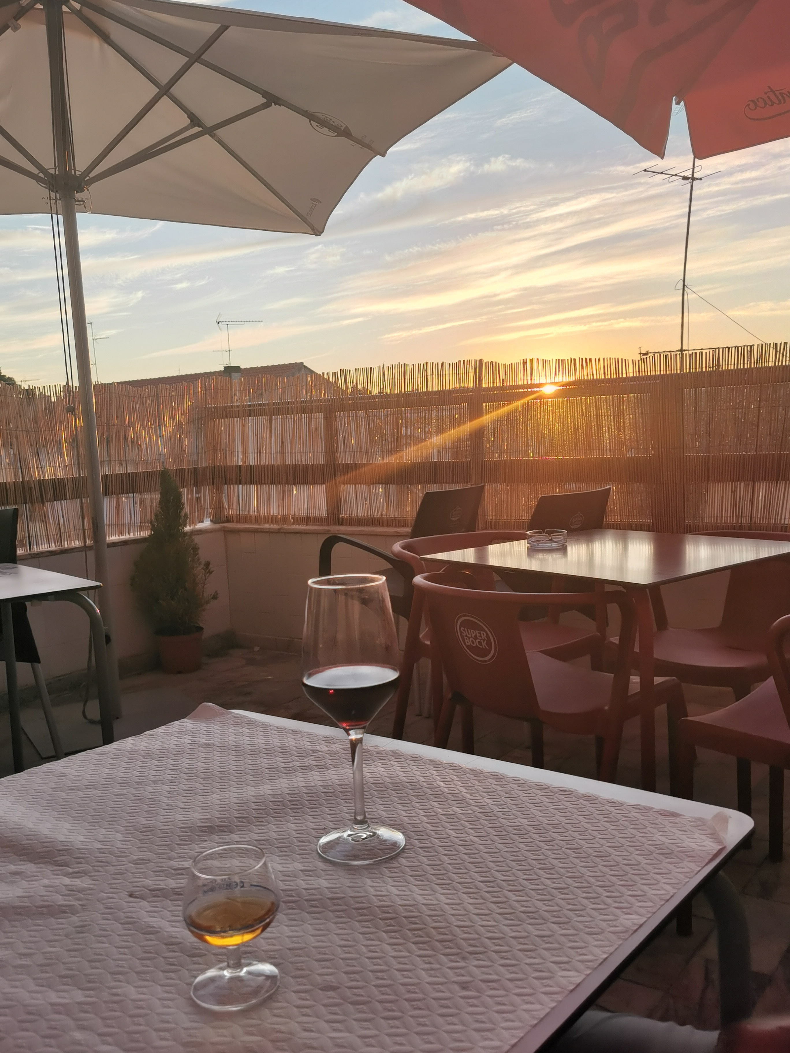 beim Abendessen