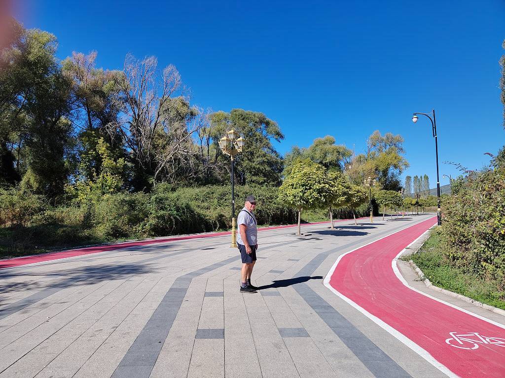 wir laufen in die Stadt Ohrid