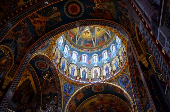 im Innern der Orthodoxen Kathedrale in Arad
