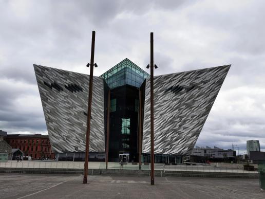das futuristische Belfast Titanic Gebäude
