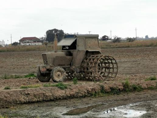 Traktor für die Reisfelder