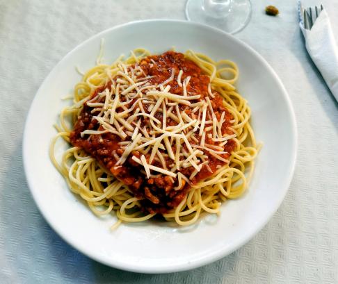 Vorspeise für mich: Pasta Bolognese