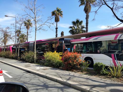 in Antibes streiken die Busfahrer