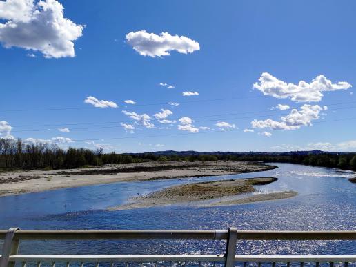 wir überqueren den Fluss Po