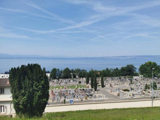 Blick vom Lidl in Evian