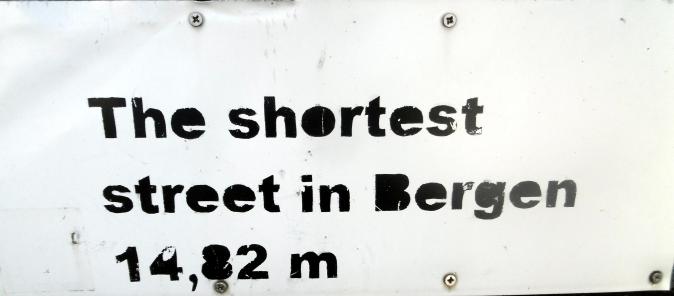 die kürzeste Strasse in Bergen