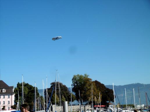 bei der Rückkehr nach Lindau, ein Zeppelin