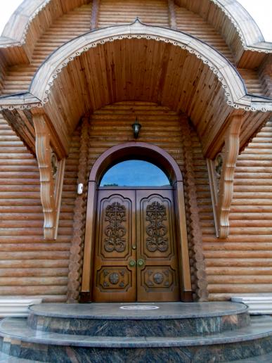 in Altea, die Russisch Orthodoxe Holzkirche (erbaut 2007)