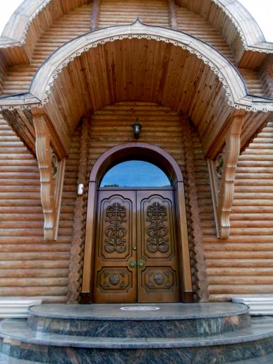 in Altea, die Russisch Orthodoxe Holzkirche (erbaut 2007) 